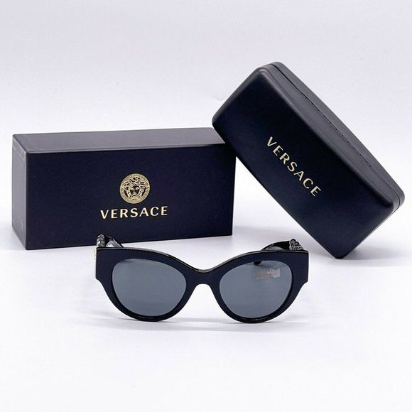 New Versace Black Acetate 52mm Sunglasses With Box main image 7